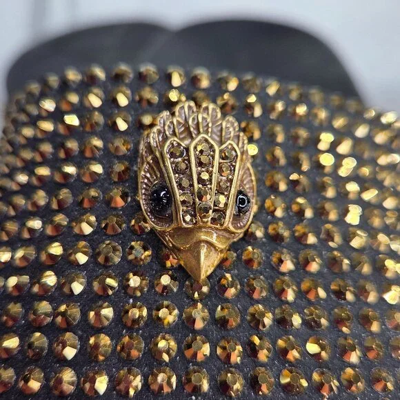 Kurt Geiger Women's Meena Eagle Gold Studded Slides Sandals - Picture 6 of 7